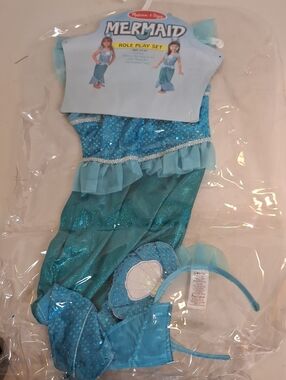 Melissa & Doug Blue and Teal Mermaid Role Play Costume Set